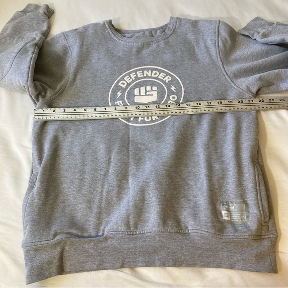 Defender Fight For Zero Gray Sweatshirt size Large - Picture 7 of 7